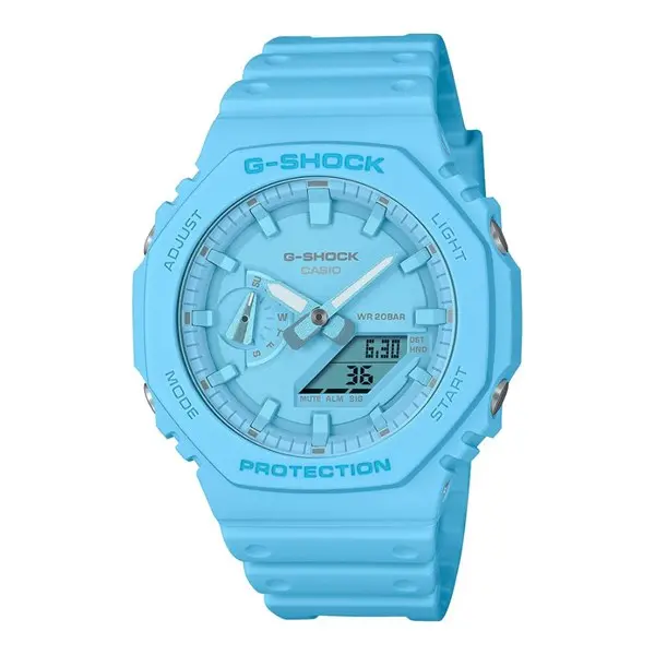 Image of Casio G-Shock GA-2100-2A2ER One Tone 2100 Blue Strap Watch - W59119