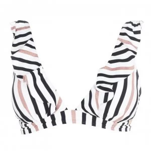 Image of Biba Taylor Frill Bikini Top - Black WhiteRose