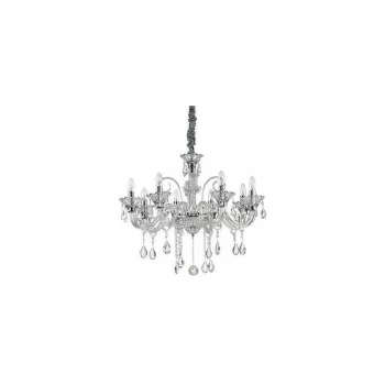Image of Ideal Lux Lighting - Ideal Lux Colossal - 8 Light Chandelier Ivory Finish, E14