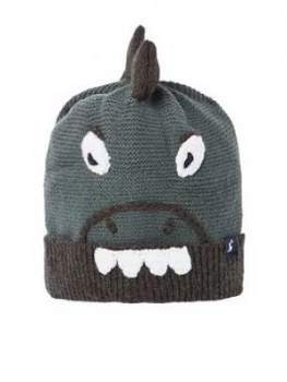 Image of Joules Boys Knitted Chummy Dino Hat - Green