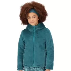 Image of Regatta Girls Spyra III Hooded Reversible Fleece Coat 11-12 Years - Chest 75-79cm (Height 146-152cm)
