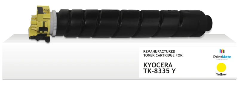 Image of PrintMate KYOCERA TK-8335Y. remanufactured toner. Yellow 15000p