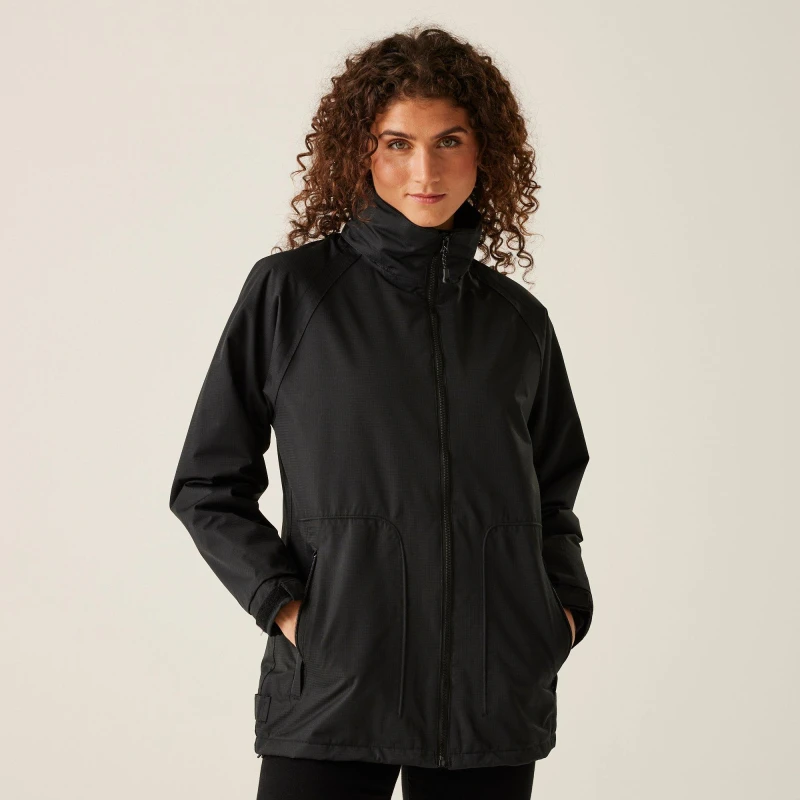 Image of Regatta Womens Hudson Fleece Lined Jacket Black female 8