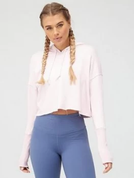 Image of Nike Yoga Luxe Cropped Hoodie - Rose