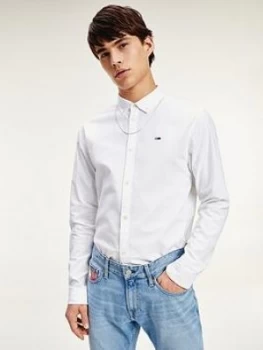 Image of Tommy Jeans Stretch Oxford Shirt - White