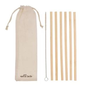 Image of Sass & Belle Bamboo Straws - Set of 6