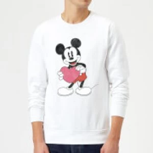 Image of Disney Mickey Mouse Heart Gift Sweatshirt - White