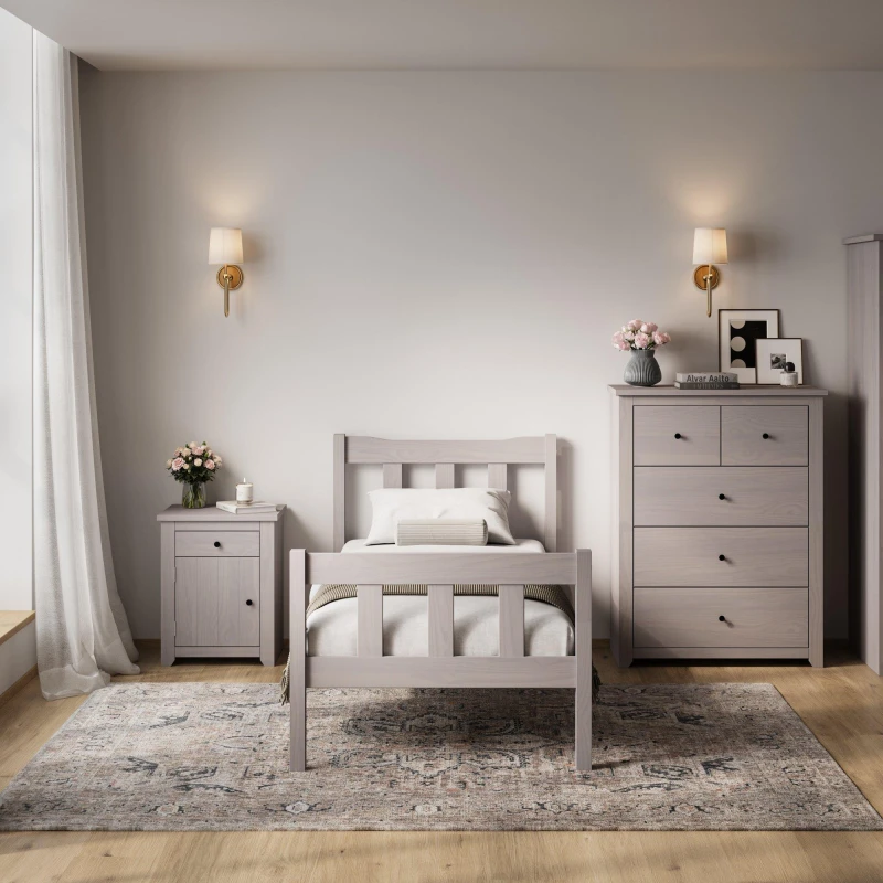 Image of LPD Havana Bed Beds Single Grey 73635302010
