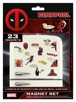Image of Deadpool Comic (Set) Fridge Magnet multicolour