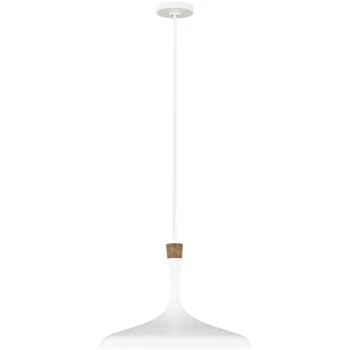 Image of Elstead - Darwin 1 Light Pendant, Matt White, E27