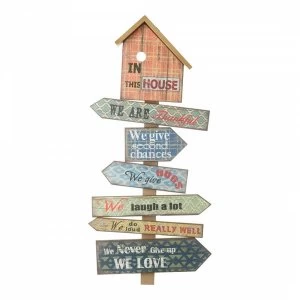 Image of In The House Wooden Plaque By Heaven Sends