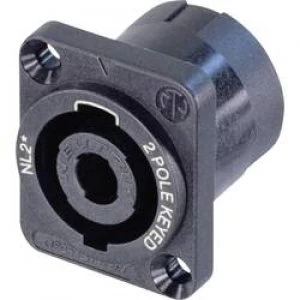 Image of Audio jack Sleeve socket straight pins Number of pins 2 Black Neutrik NL2MP