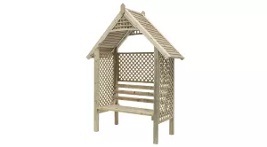 Image of Grange Fencing Grange Livorno Garden Arbour with Storage - Natural Wood