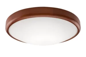 Image of Round Simple Flush Ceiling Light Rustic, 2x E27