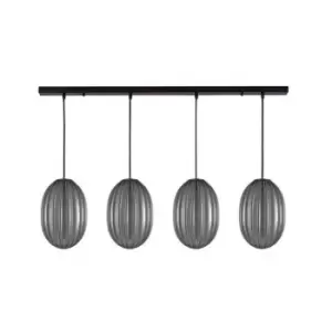 Image of Larissa Lighting - Larissa Rhodes Ceiling Pendant Bar Light 4x E14 Max 7W Black