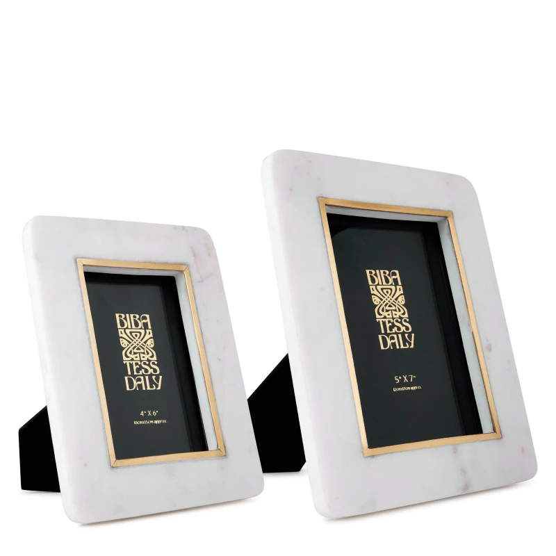 Image of Biba x Tess Daly Lux Photo Frame White unisex 4x6in