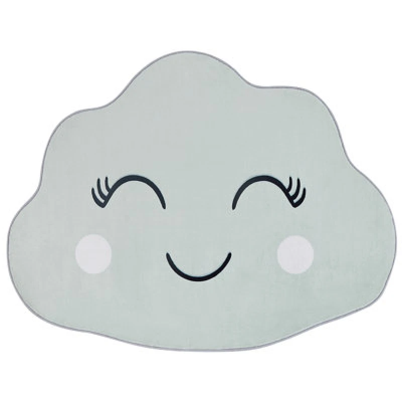 Image of Beliani Kids Rug Cumulus Mint Green 90 X 120 Cm