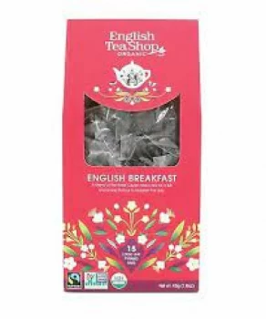 Image of English Tea Shop Organic English Breakfast Pyramids - 15 Bags