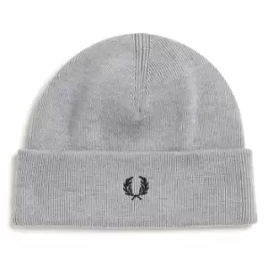 Image of Fred Perry Logo Beanie - Grey