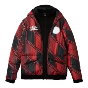 Image of Umbro Fleece Lined Padded Jacket Mens - Black