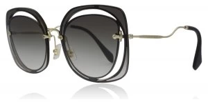 Image of Miu Miu MU54SS Sunglasses Black 1AB0A7 64mm