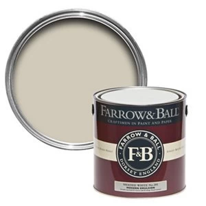 Image of Farrow & Ball Modern Shaded white No. 201 Matt Emulsion Paint 2.5L