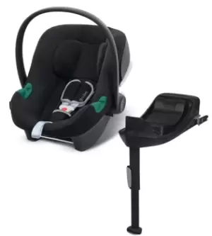 Image of Cybex Cybex Aton B2 i-Size Car Seat + Base One Solution, Volcano Black