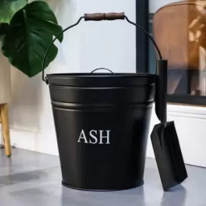Image of Ivyline Black Ash Bucket With Shovel H31Cm