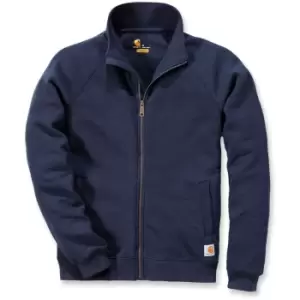 Image of Carhartt Mens Midweight Full Zip Mock Neck Zip Raglan Sweatshirt Top XXL - Chest 50-52' (127-132cm)