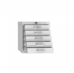 Image of Phoenix MD0304G 5 Drawer Multidrawer Cabinet with Key Lock