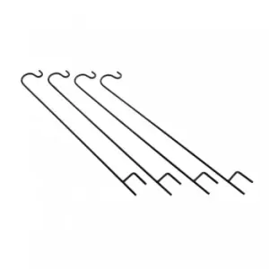 Image of 4x Shepherds Crook Hooks Garden Stakes Hangers - 100cm