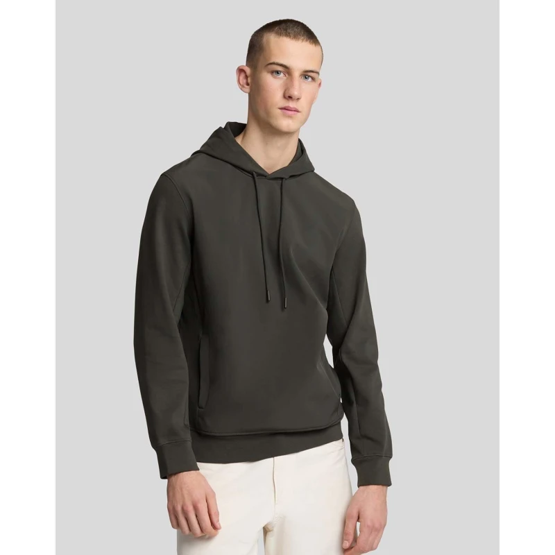 Image of Lyle and Scott Softshell Hybrid Pullover Hoodie Grey male 2XS