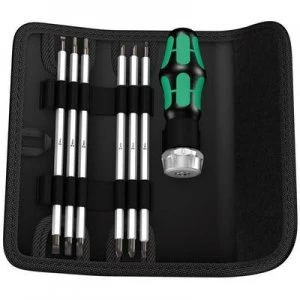 Image of Wera Kraftform Kompakt Vario RA Workshop Interchangeable bits set 7 Piece Slot, Phillips, Pozidriv, TORX socket, Allen
