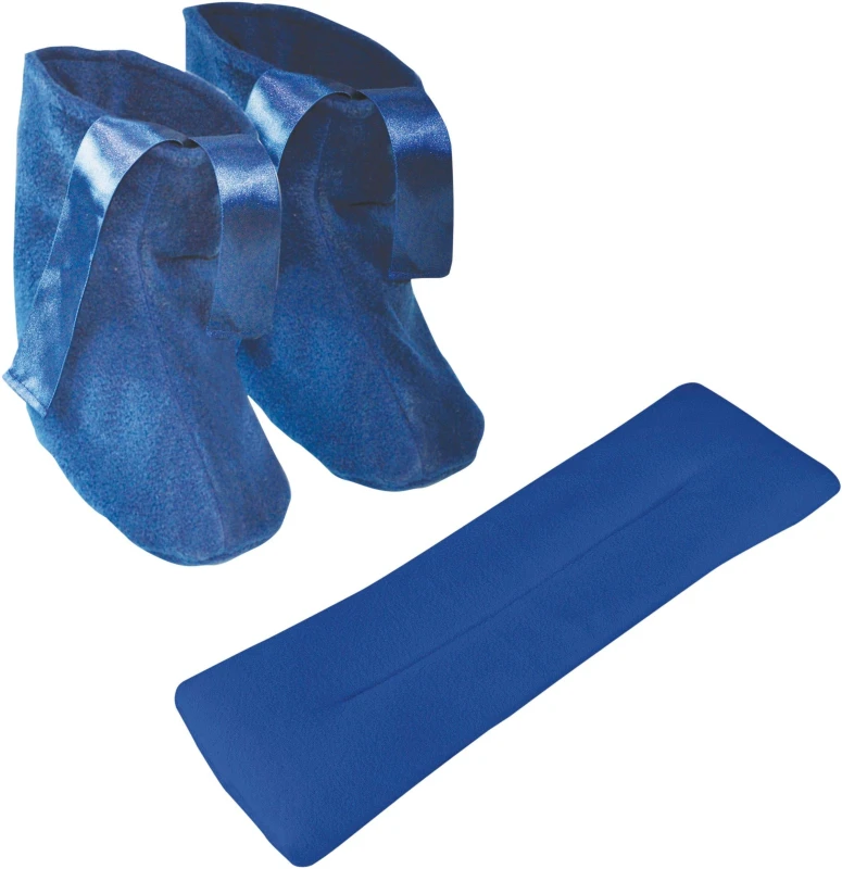 Image of Aidapt Microwave Slippers Wrap Set Blue