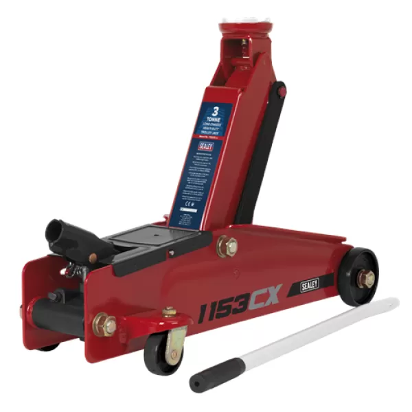Image of Sealey 1153CX Trolley Jack 3tonne Long Chassis Heavy-Duty