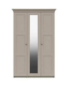 Image of Reid Part Assembled 3 Door Mirrored Wardrobe