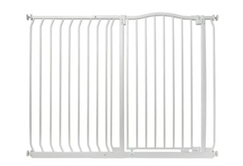 Image of Bettacare Extra Tall Curved Top Dog Gate, 125Cm - 134Cm, Matt White, Extra Tall 100Cm In Height, Pressure Fit Pet Gate