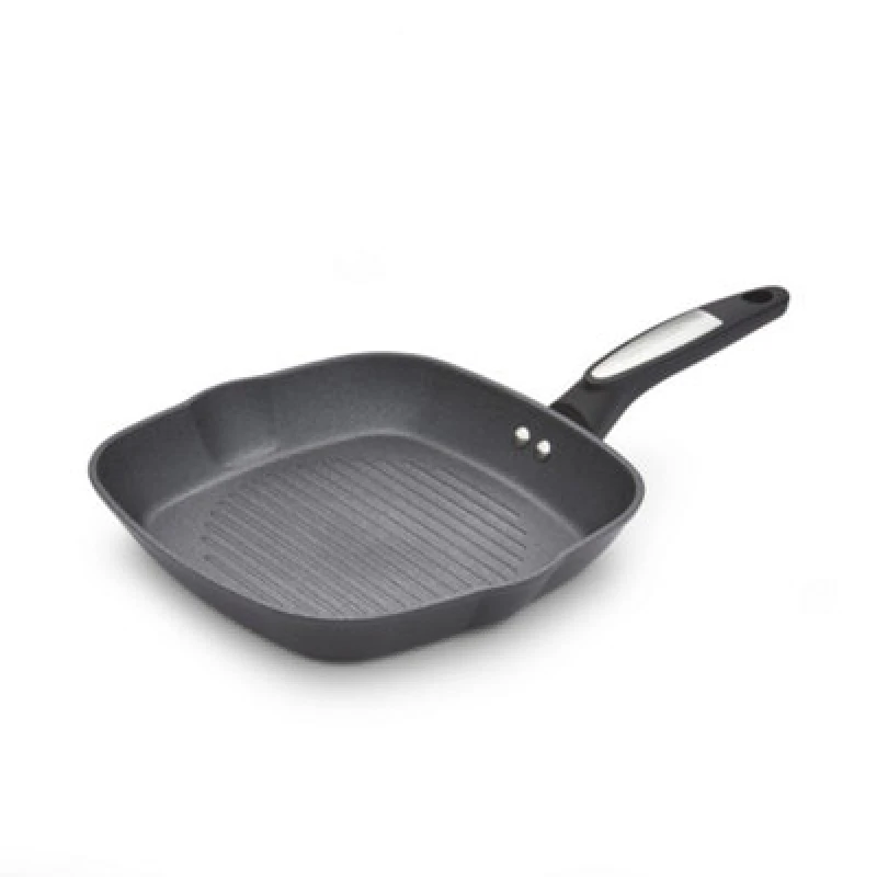 Image of Morphy Richards 26cm Forged Aluminium Ceramica Square Grill Pan - Black One Size Unisex 5056765400871