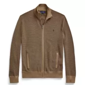 Image of Polo Ralph Lauren Textured Zip Jacket - Brown