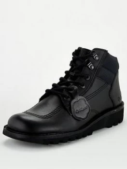 Image of Kickers Hi Flex Leather Boot - Black, Size 9, Men
