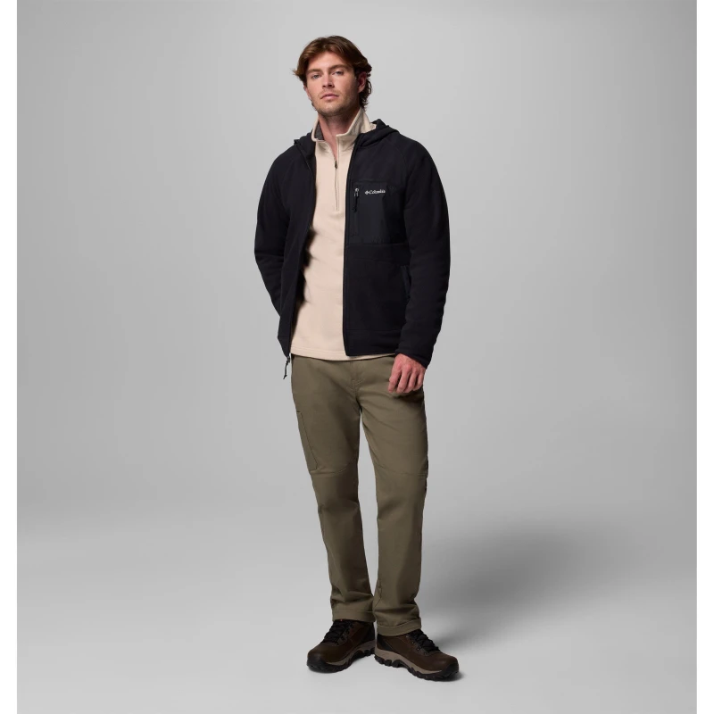 Image of Columbia Fast Trek Hooded Fleece Mens Black male Medium