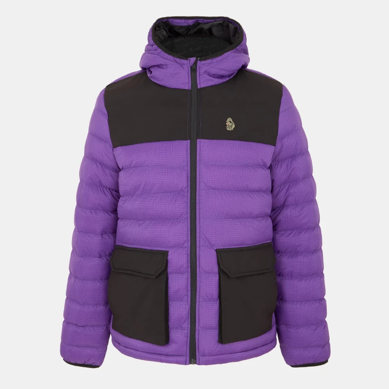 Image of Luke Mens Medium Puffer Jacket Purple male Small