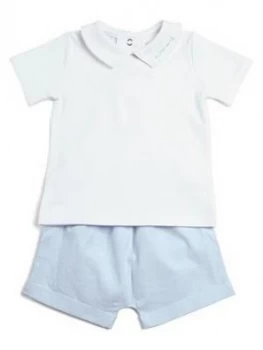 Image of Mamas & Papas Woven Short & Tee Set Baby Boys