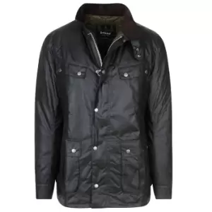 Image of Barbour Duke Waxed Jacket In Green - Size M
