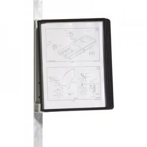 Image of Durable Display board wall bracket VARIO MAGNET WALL 5 Black A4 No. of display boards 5