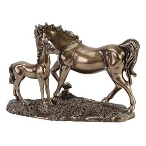 Image of Naturecraft Bronze Figurine - Horse & Foal
