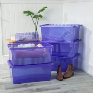 Image of Wham Tint Blue 45L Crystal Box and Lid Set of 5