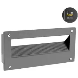 Image of LEDS C4 Micenas LED Rectangular Outdoor LED Recessed Wall Light Urban Grey, Matt IP65 5.5W 3000K Dimmable