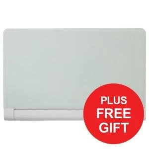 Image of Nobo Diamond 1260x711mm Glass Magnetic Whiteboard with Rounded Corners