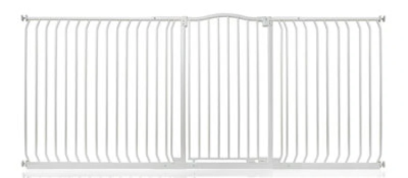 Image of Bettacare Extra Tall Curved Top Dog Gate, 225Cm - 234Cm, Matt White, Extra Tall 100Cm In Height, Pressure Fit Pet Gate